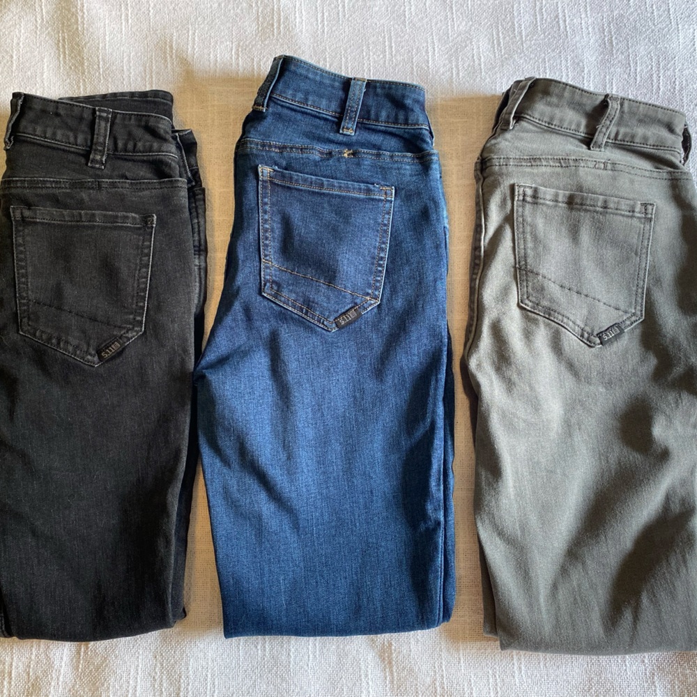5.11 Tactical Women's Skinny Jeans Bundle - Black, Blue, and Gray